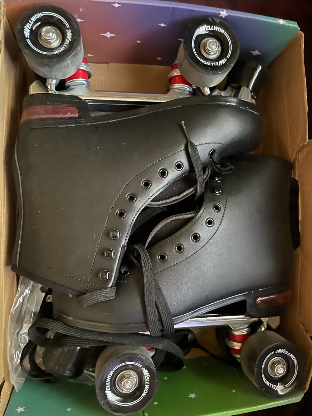 Wellwon Black Roller Skates ~ Like NEW ~ Size 8.5